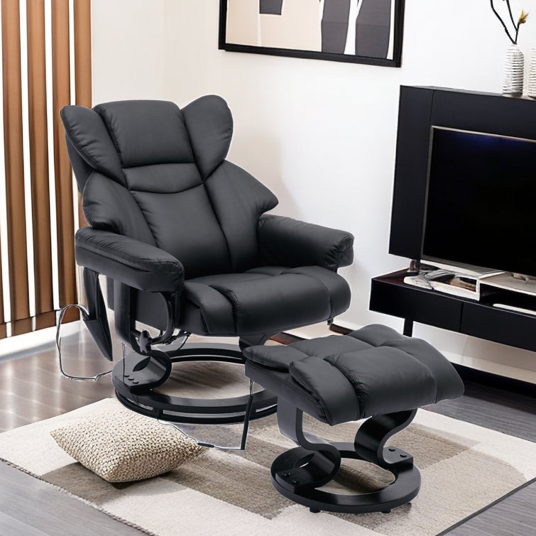 Reclining massage chair online with ottoman